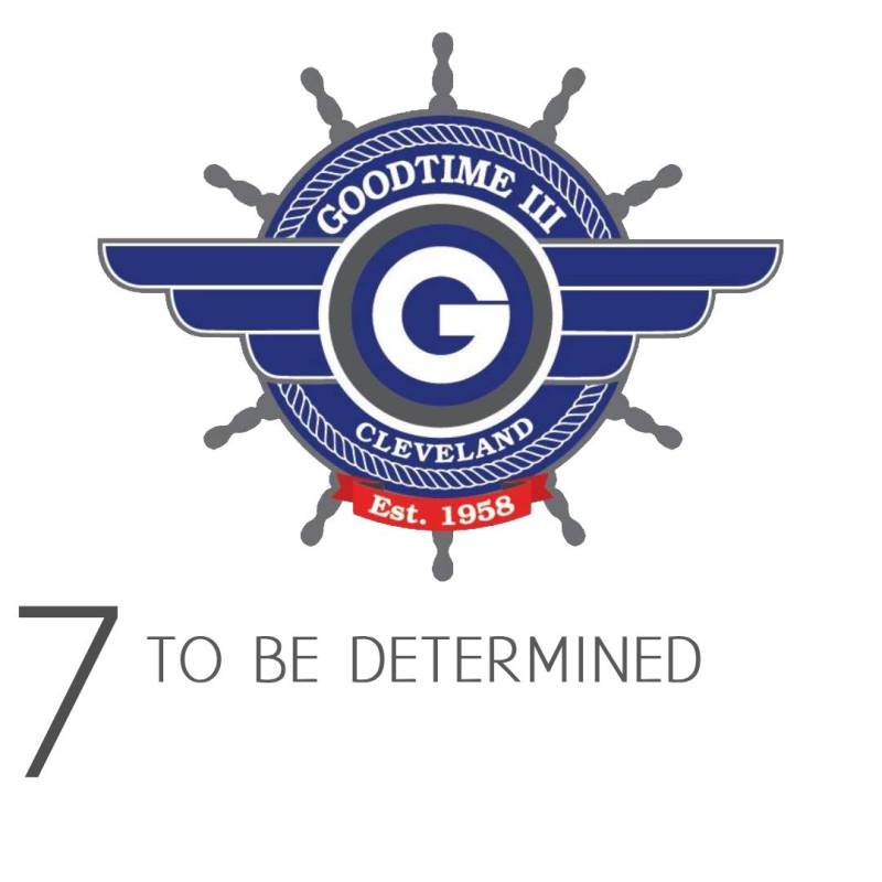 Logo with 'Goodtime III Cleveland', a winged design, and text '7 TO BE DETERMINED'.